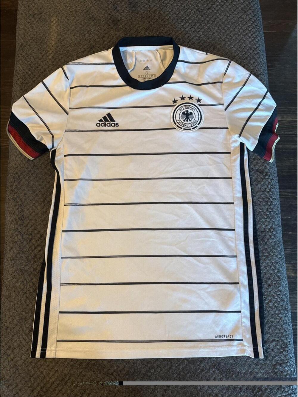 Adidas Germany 2019 2021 Home Soccer Futbol Jersey Men's Small Distressed